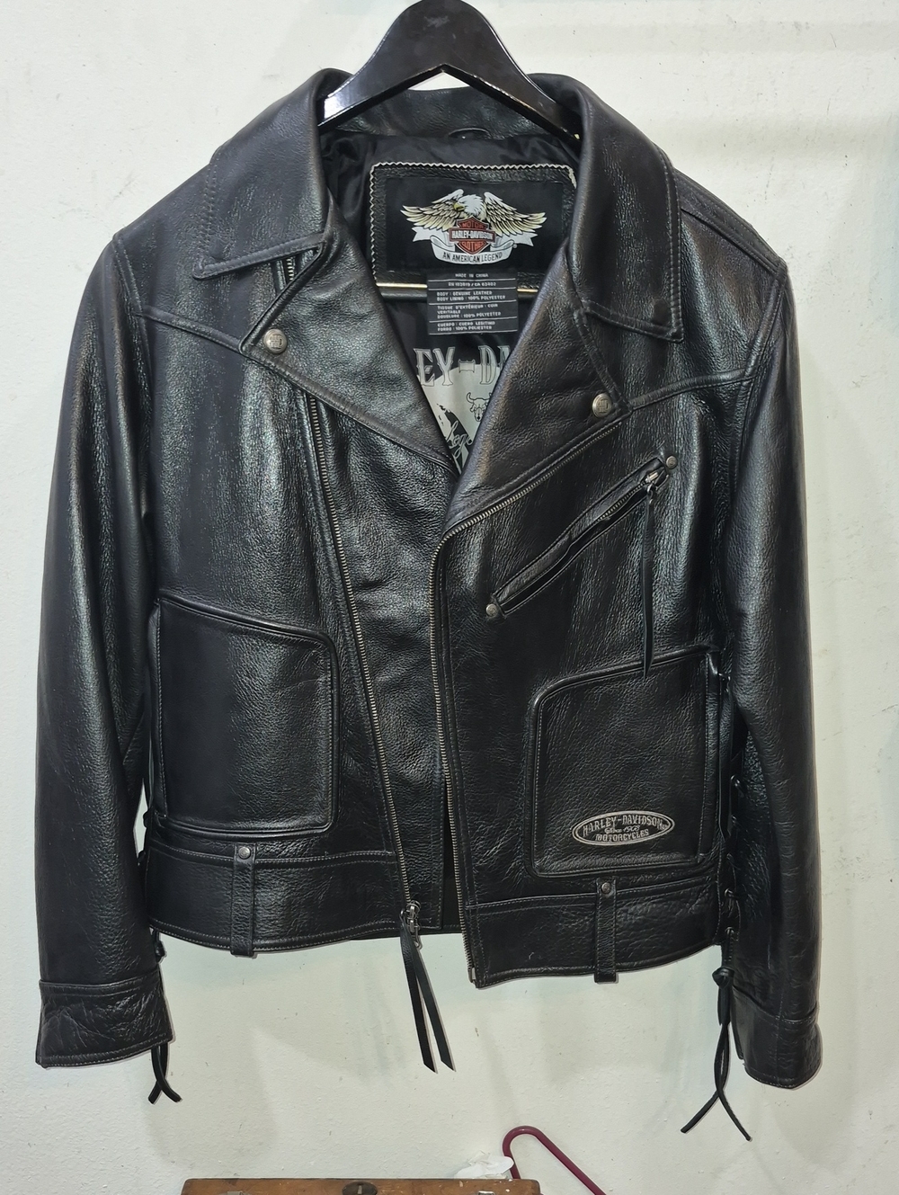 Harley-Davidson Black Leather Classic Motorcycle Jacket